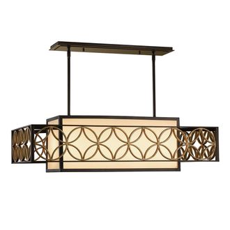 Loops 4 Bulb Chandelier LIght Heritage Bronze Parissiene Gold LED E27 100W