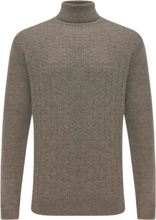 Gentiluomo Roll Neck - Heren - Truien - Bruin - Maat: XL Wol