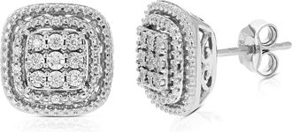 Vir Jewels 1/8 cttw Lab Grown Diamond Composite Earrings in Sterling Silver With Push Backs For Women