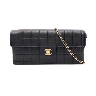 Chanel Pre-owned Chocolate Bar Lambskin Shoulder Bag - Dames - Pre-owned - Zwart - Maat: ONE Size Leer