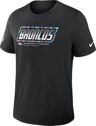 Nike Denver Broncos Crucial Catch Sideline Nike Mens Dri-FIT NFL T-Shirt in Black | 034J00AZUA-F9R