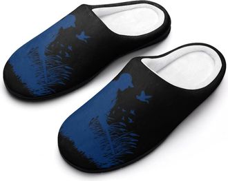 Generic Ducks Hunting Funny Mens Cotton Slippers Soft Non-Slip Rubber Sole House Slipper Indoor Outdoor