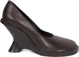 Dries Van Noten 90 mm leren pumps met sleehak - Bruin