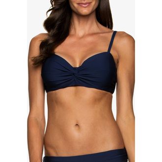 Helen Jon D/DD Cup Twist Underwire Bra in Navy at Nordstrom