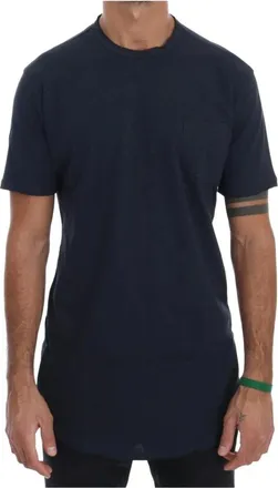 Daniele Alessandrini T-shirt met ronde hals - Heren - T-shirts - Blauw - S - Katoen - Tops