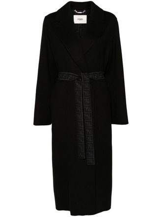 Fendi Wollen jas - Zwart