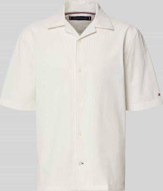 Tommy Hilfiger Relaxed Fit Freizeithemd aus Seersucker-Material in Offwhite, Gr&ouml;&szlig;e XXL