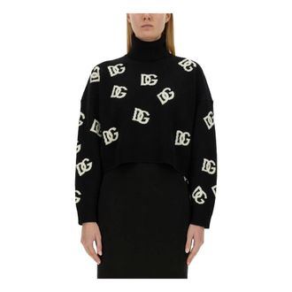 Dolce & Gabbana Turtlenecks, female, Black, Size: S Pull Collo Alto