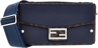 Fendi Soft Trunk Baguette Leather Crossbody Bag