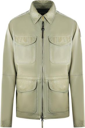 Parajumpers Truman Leather London Fog Beige Leather Jacket