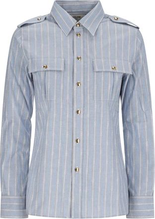 Celine Shirts, female, Blue, Size: XS Camicia Reporter