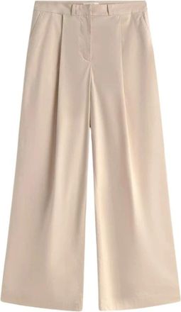 Thinking Mu Patty Wide Broeken - Dames - Wijde Broeken - Beige - S - Katoen - Broeken