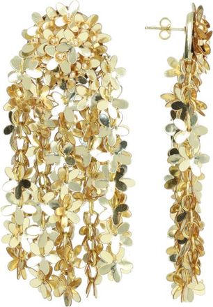 Lott. Gioielli Sequin Flower Rain Statement Earrings in Gold at Nordstrom