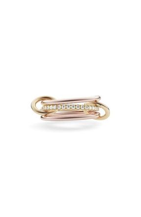Spinelli Kilcollin Sony Linked Diamond Rings in Rose Gold/yellow Gold/diamond at Nordstrom, Size 6.5