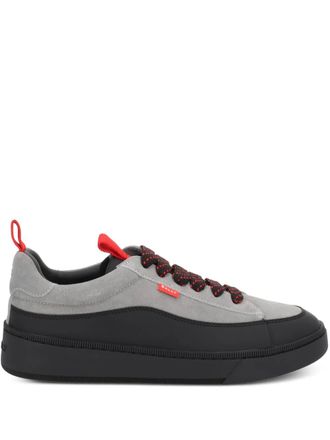 Bally two-tone lace-up sneakers - men - Calf Leather/Polyurethane/Fabric/Rubber - 41.5 - Grey