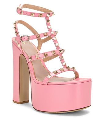Valentino Garavani Candy Pink Platform Rockstud Sandals Size 41