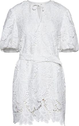 Silvian Heach Korte Jurk met Versierd Oppervlak en Volumineuze Mouwen - Dames - Korte kleedjes - Wit - XS - Kleedjes