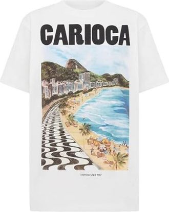 Farm Rio Farm Rio Womens Relaxed Fit Organic Cotton T-Shirt, Off-White