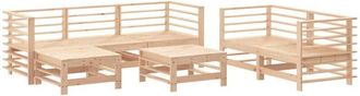 vidaXL 7 Piece Garden Lounge Set Solid Wood Pine vidaXL