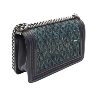 Chanel unisex, Pre-owned, Blauw, Maat: ONE Size Leer