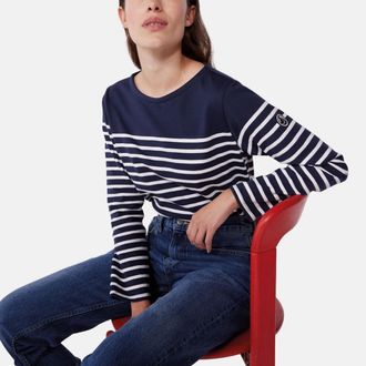 Petit Bateau Katoenen marineshirt met lange mouwen