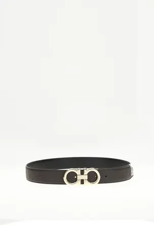 Ferragamo Reversible Calfskin Belt - Brown