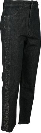 Patrizia Pepe Katoenen Broek - Dames - Slim Fit Broeken - Zwart - W25 - Katoen - Broeken