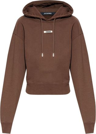 Jacquemus Brown Logo-Patch Hoodie