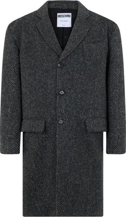 Moschino Lange Jas - Heren - Mantel - Grijs - L - Wol - Jassen