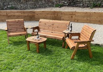 Charles Taylor Trading Large Five Seat Mutli Set With Rect Coffee in Brown