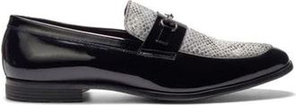 Carlos By Carlos Santana Maestro Bit Loafer in Black Snake Print at Nordstrom, Size 10.5