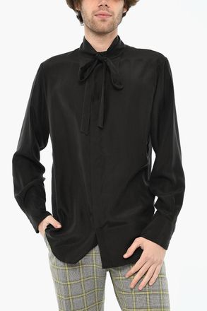 Dsquared2 Camicia In Seta con Collo a Fiocco Dsquared2