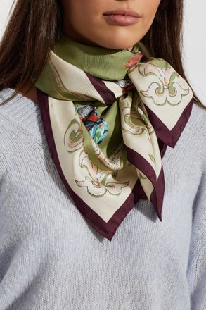 Moschino Silk Scarf With Print, Unisex, Multicolour