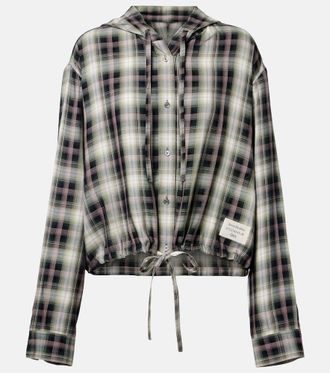 Acne Studios Sip checked cropped overshirt