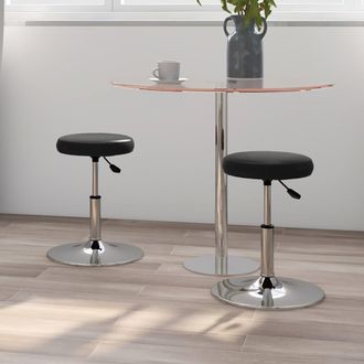 vidaXL Sillas De Comedor 2 Unidades Cuero Sint&eacute;tico Negro Vidaxl