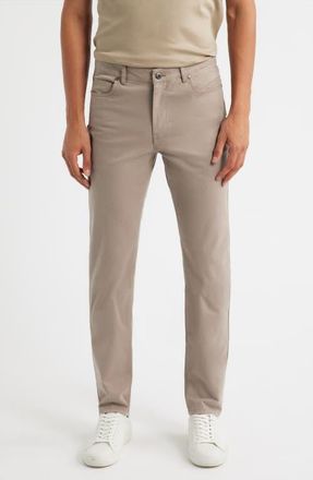 Bugatchi Preston Straight Leg Five Pocket Pants in Walnut at Nordstrom, Size 32