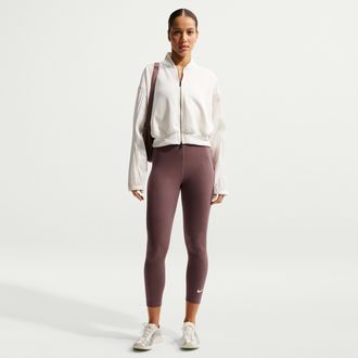 Nike Womens Nike Sportswear Classic High-Waisted 7/8 Leggings in Purple | DV7789-502