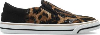 Dolce & Gabbana Sailing Sneakers in Printed Canvas - Dames - Sneakers - Bruin - 41 EU - Katoen - Schoenen