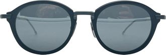 Thom Browne Ronde Zonnebrillen - Heren - Zonnebrillen - Zwart - 46 MM - Accessoires