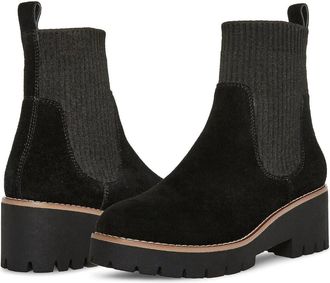 Blondo Darren Womens Black Suede Waterproof Round Toe Ankle Boots ZOGG3601