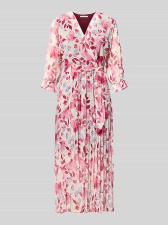 Zabaione Midikleid mit Bindeg&uuml;rtel Modell Momoo in Pink, Gr&ouml;&szlig;e XXL