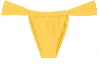 Amir Slama gathered low-waisted bikini bottoms - women - Polyamide/Elastane - PP - Yellow