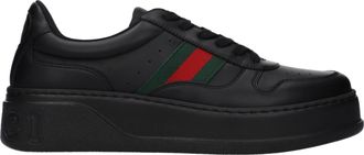 Gucci Herrens Ledersneaker Schwarz