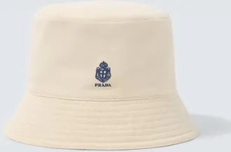 Prada Logo canvas bucket hat