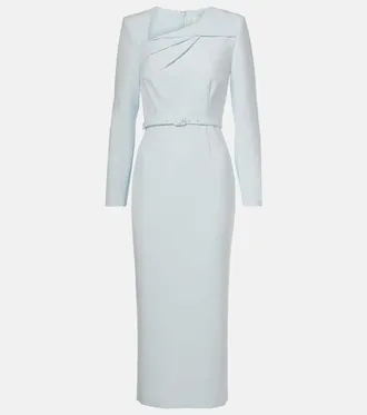 Roland Mouret Abito midi in cr&ecirc;pe con cintura