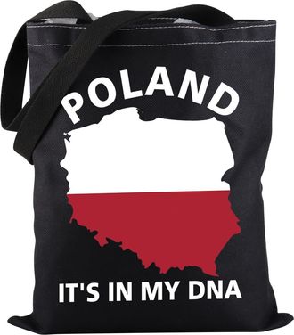 Generic Poland Flag Tote Bag Poland Its In My DNA Tote Bag Polish Pride Tote Bag Poland Lover Gift (Poland DNA TOTE)