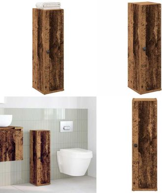 vidaXL Mobile da Bagno con Portarotolo Legno Antico 20,5x22x72 cm - Mobile da bagno - Armadio con portarotolo