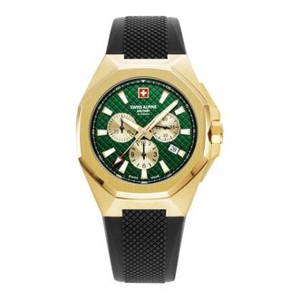 Swiss Alpine Military Quartz Horloge - Heren - Accessoires - Zwart - Maat: ONE Size