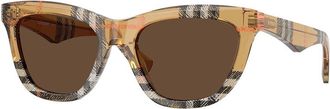 Burberry BE4435F Asian Fit 414673 Womens Sunglasses Brown Size 53