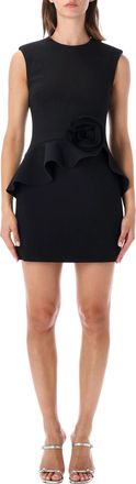 Rotate Rose Sculptural Rose Detail Mini Dress
